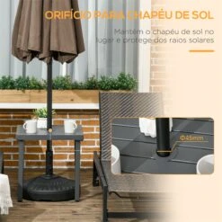 Outsunny Mesa De Jardín Cuadrada Mesa De Centro De Patio Con Orificio Para Sombrillas De Ø45 Mm Mesa Auxiliar Con Marco De Acero 51x51x51 Cm Gris 14 Outsunny Mesa De Jardín Cuadrada Mesa De Centro De Patio Con Orificio Para Sombrillas De Ø45 Mm Mesa Auxiliar Con Marco De Acero 51x51x51 Cm Gris -OUTSUNNY TIENDA 2bb4c9f9ee08b5e5f70e10232d6348357884e050 b08f665090464e85b2fa94d142913163