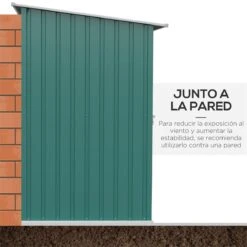 Outsunny Caseta De Jardín 0,92 M² 100x103x160 Cm Cobertizo Exterior De Acero Galvanizado Con Puerta Cerradura Y Techo Inclinado Para Almacenamiento De Herramientas Verde 17 Outsunny Caseta De Jardín 0,92 M² 100x103x160 Cm Cobertizo Exterior De Acero Galvanizado Con Puerta Cerradura Y Techo Inclinado Para Almacenamiento De Herramientas Verde -OUTSUNNY TIENDA 2c7e2c2d21821575f9380250e8cf9fffca024473 df64133c028a41c788690800627247e3