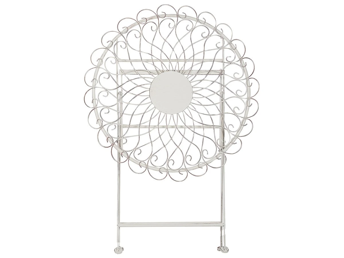 Mesa De Balcón De Metal Blanco Crema ø 70 Cm STIFFE 6 Mesa De Balcón De Metal Blanco Crema ø 70 Cm STIFFE - Imagen 4
