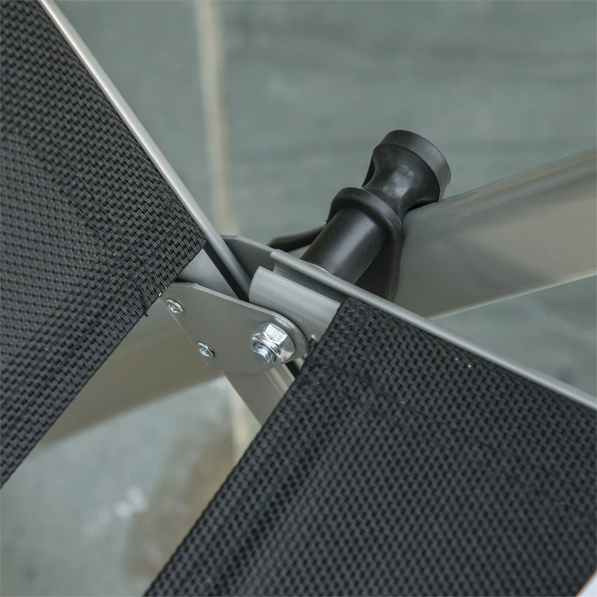 Outsunny Tumbona Plegable De Jardín Sillón Ajustable En 10 Posiciones Con Respaldo Alto Y Reposapiés Transpirable Carga Máx. 120 Kg 78x58x110 Cm Negro 8 Outsunny Tumbona Plegable De Jardín Sillón Ajustable En 10 Posiciones Con Respaldo Alto Y Reposapiés Transpirable Carga Máx. 120 Kg 78x58x110 Cm Negro - Imagen 6