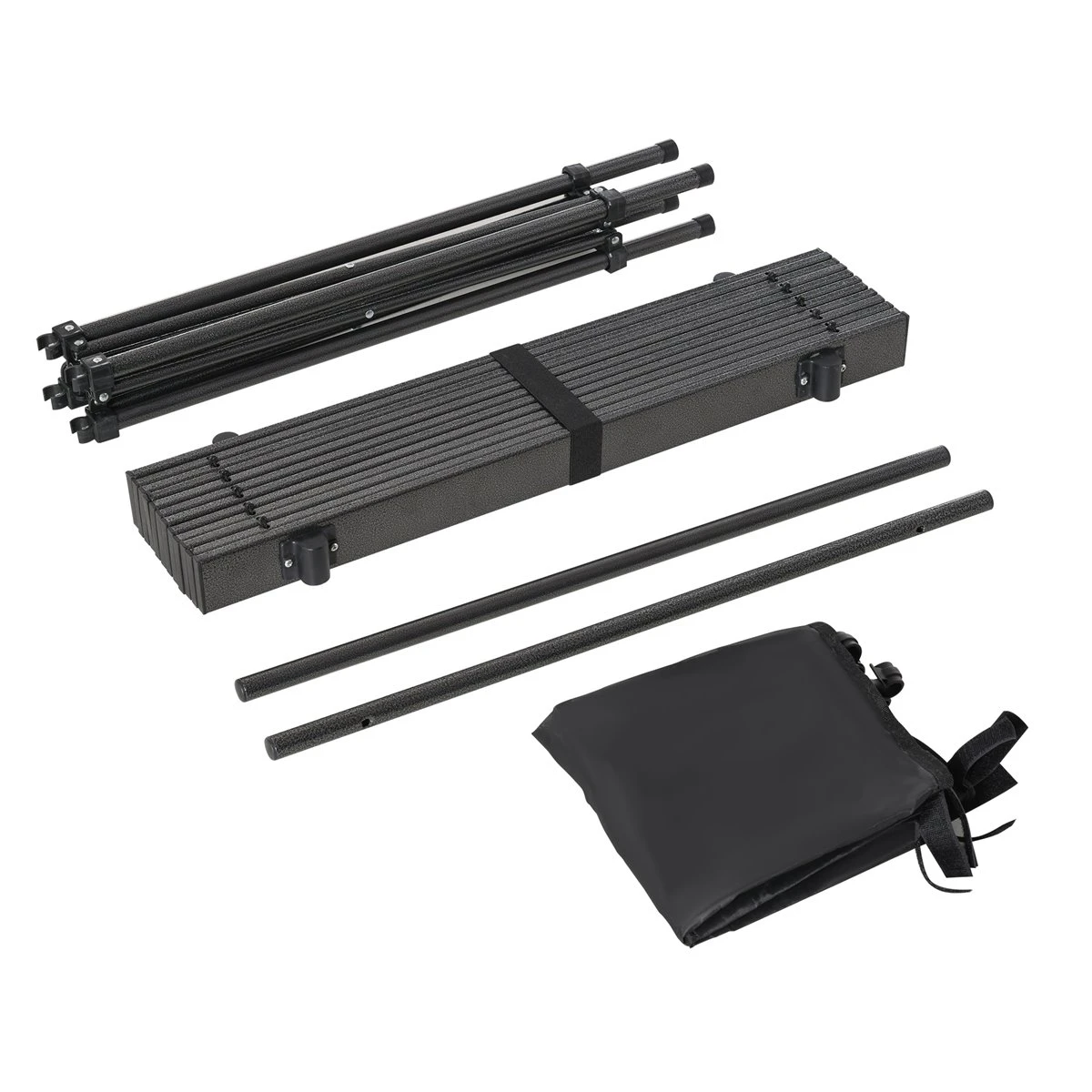 Outsunny Mesa De Camping Plegable Mesa De Picnic Con Espacio Almacenaje De Malla Y Bolsa De Transporte Para Jardín Patio Exterior 70x70x69 Cm Negro 6 Outsunny Mesa De Camping Plegable Mesa De Picnic Con Espacio Almacenaje De Malla Y Bolsa De Transporte Para Jardín Patio Exterior 70x70x69 Cm Negro - Imagen 4