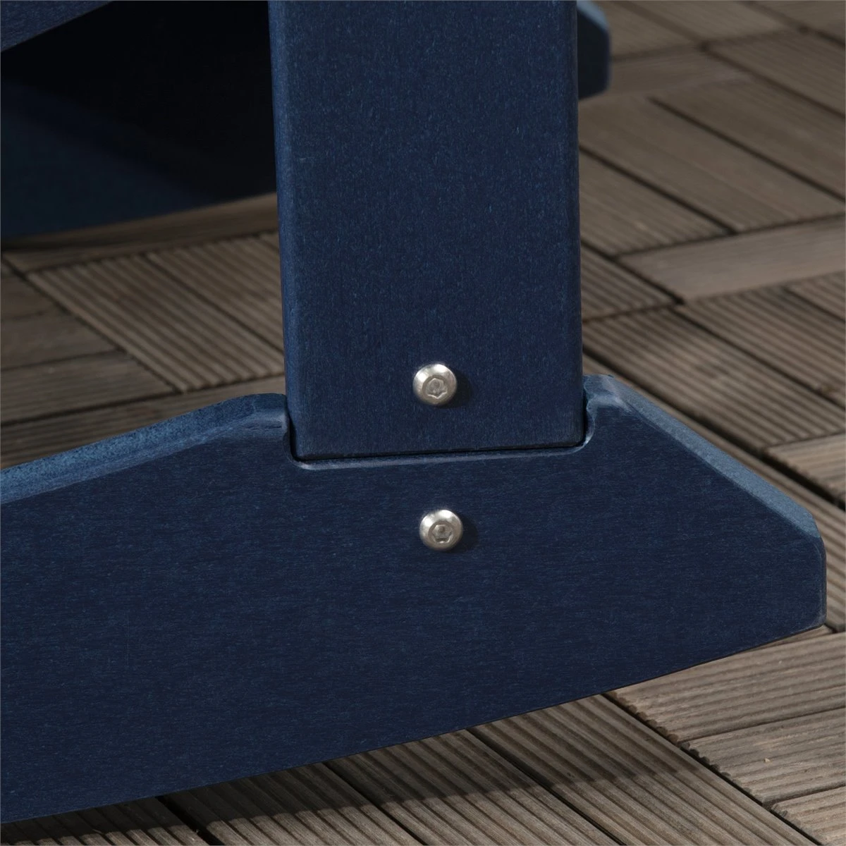 Outsunny Silla Mecedora De Jardín Mecedora Para Exterior De Estilo Adirondack De HDPE Para Balcón Terraza Patio Carga 120 Kg 73,5x93x91,5 Cm Azul Oscuro 10 Outsunny Silla Mecedora De Jardín Mecedora Para Exterior De Estilo Adirondack De HDPE Para Balcón Terraza Patio Carga 120 Kg 73,5x93x91,5 Cm Azul Oscuro - Imagen 8