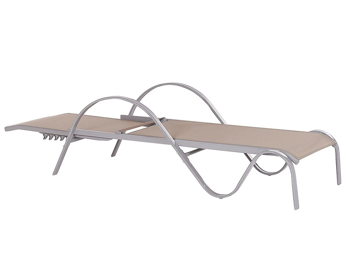 Tumbona Reclinable De Metal Marrón Claro PROCIDA 7 Tumbona Reclinable De Metal Marrón Claro PROCIDA - Imagen 5