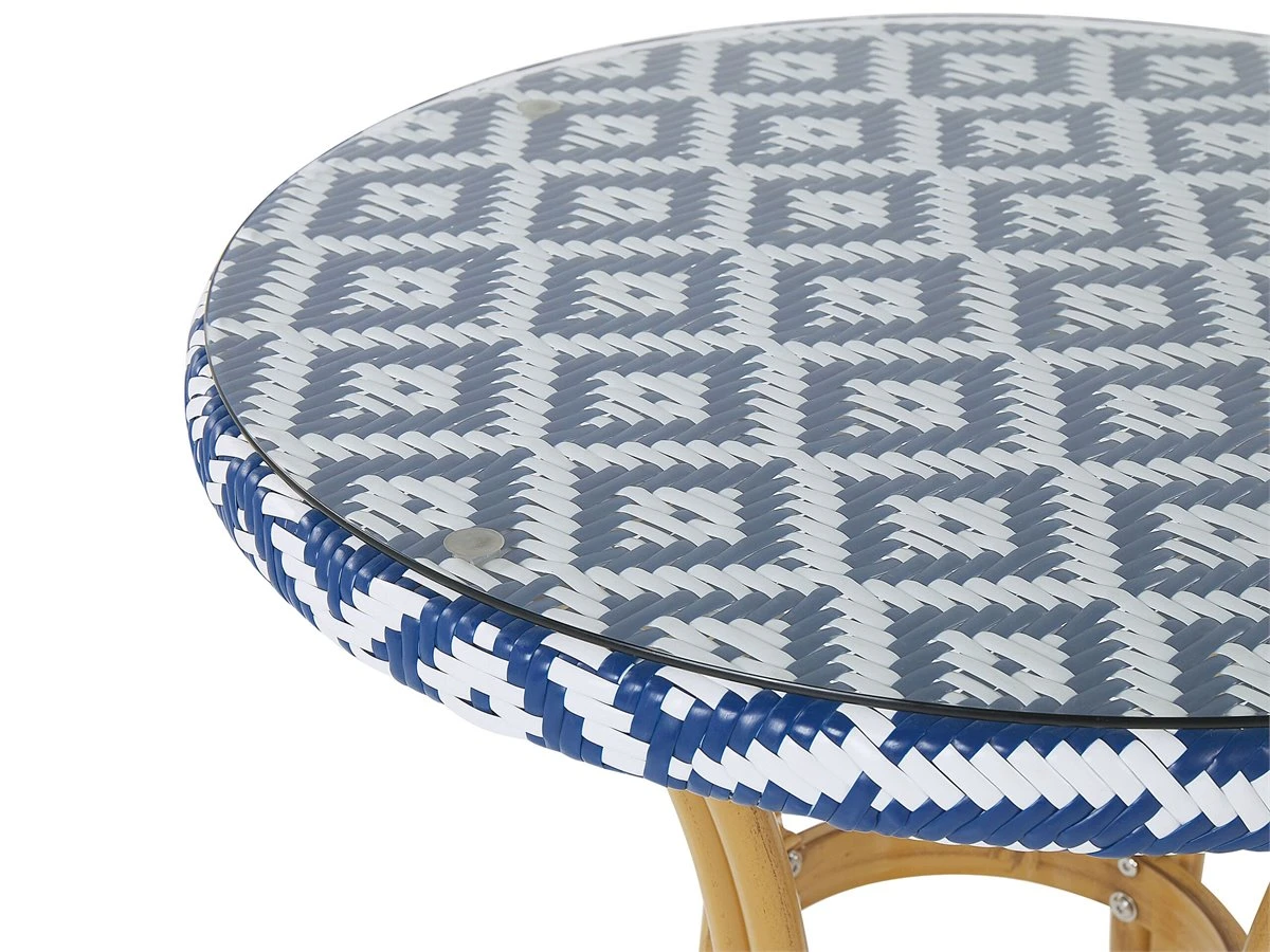 Mesa De Jardín Azul/blanco ø 70 Cm RIFREDDO 8 Mesa De Jardín Azul/blanco ø 70 Cm RIFREDDO - Imagen 6