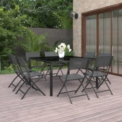 Juego De Comedor De Jardín 9 Piezas Acero VidaXL 10 Juego De Comedor De Jardín 9 Piezas Acero VidaXL -OUTSUNNY TIENDA 2f6d42d5bb6d8d90771cbe0efcc1869616b35caf cf18bf4930164499a1ab9e6ed1d29b7d