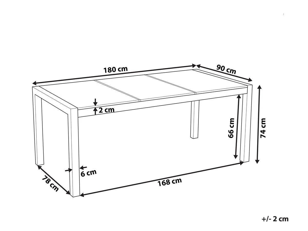 Mesa De Comedor De Metal/vidrio Templado Transparente/plateado 180 X 90 Cm GROSSETO 5 Mesa De Comedor De Metal/vidrio Templado Transparente/plateado 180 X 90 Cm GROSSETO - Imagen 3