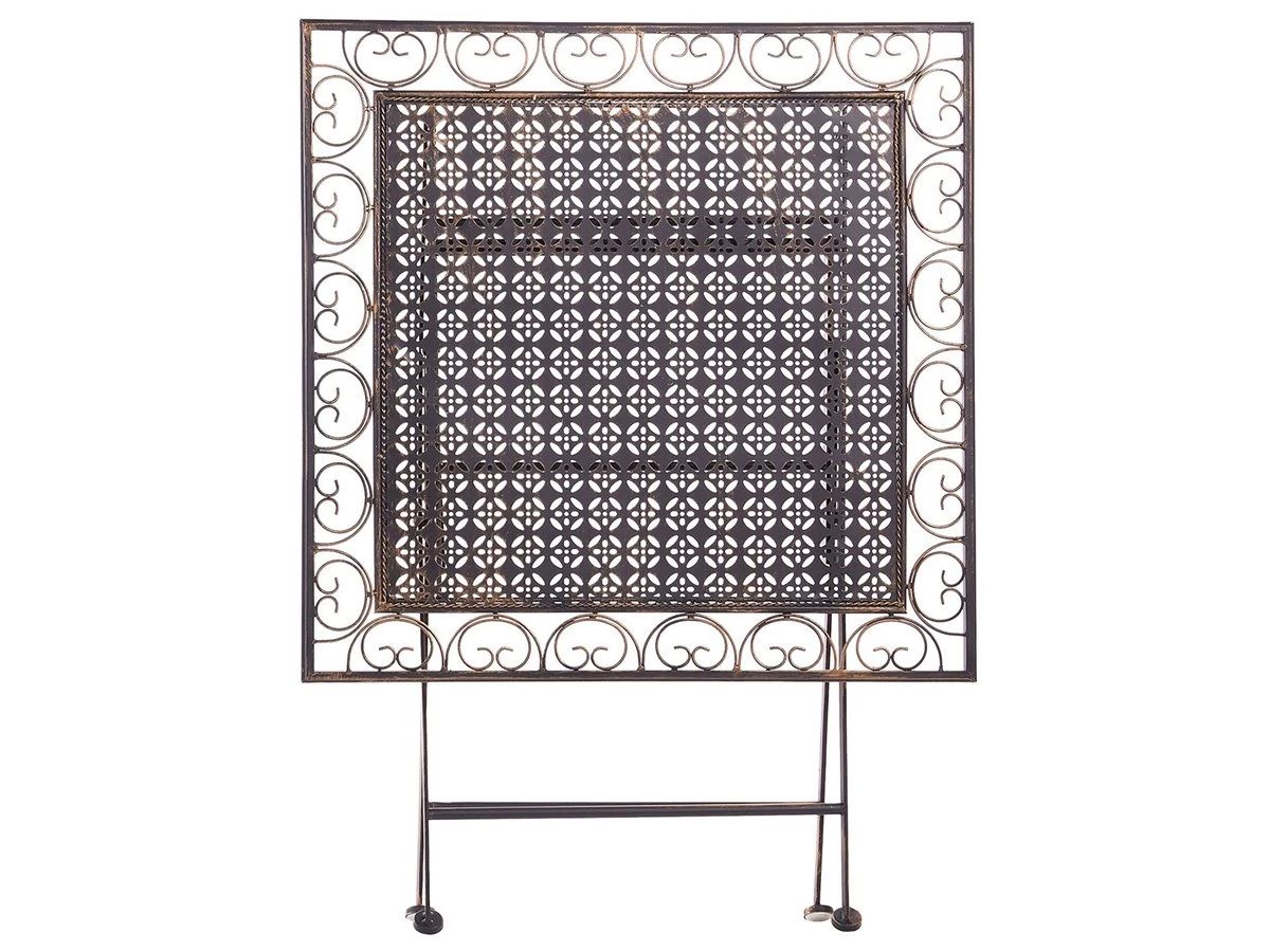 Mesa De Jardín De Metal Negro/dorado 70 X 70 Cm BORMIO 7 Mesa De Jardín De Metal Negro/dorado 70 X 70 Cm BORMIO - Imagen 5