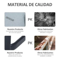 Outsunny Mesa Auxiliar De Cristal Templado Cuadrada Bordes Redondeados Mesita Cafépara Patio Terraza Balcón Negro Y Transparente 68,5x68,5x84 Cm -OUTSUNNY TIENDA 30e3035317d0d6710f1a162f4ba39d3b78638cdb 525d07f347cb4c39aa0ecc81d9d3c2f4