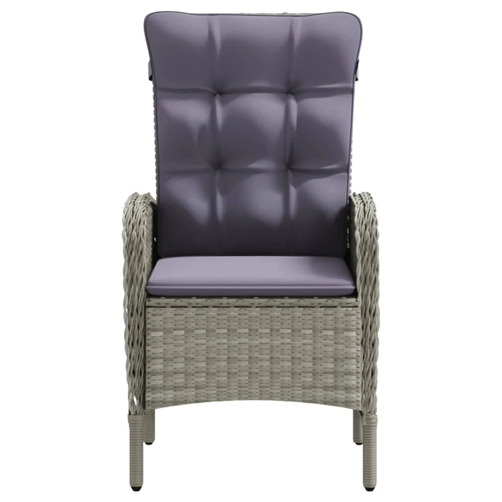 Juego De Comedor De Jardín 7 Piezas Con Cojines Gris Y Negro VidaXL 6 Juego De Comedor De Jardín 7 Piezas Con Cojines Gris Y Negro VidaXL - Imagen 4