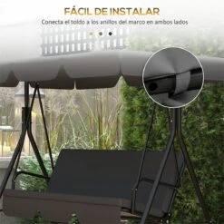 Outsunny Toldo De Repuesto Para Columpio De 3 Plazas Techo Universal Para Balancín De Jardín Tela De Poliéster Protección Solar 156x117x15 Cm Gris 15 Outsunny Toldo De Repuesto Para Columpio De 3 Plazas Techo Universal Para Balancín De Jardín Tela De Poliéster Protección Solar 156x117x15 Cm Gris -OUTSUNNY TIENDA 328d751ce271395e7449b0b2122641956f5bf526 164076d8eb1c4fd6bb24c43511436853