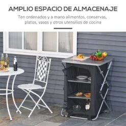 Outsunny Armario Cocina De Camping Plegable Con Paravientos 3 Estantes Bolsa De Almacenamiento Encimera 58X65x93 Cm Para Exterior Acampadas Picnics Tela Oxford Negro 15 Outsunny Armario Cocina De Camping Plegable Con Paravientos 3 Estantes Bolsa De Almacenamiento Encimera 58X65x93 Cm Para Exterior Acampadas Picnics Tela Oxford Negro -OUTSUNNY TIENDA 328f209d7e1ebfaac9de08a7c54d5bf2ea7d0173 c67d8bc944e24627bf87cbb7aac052c7
