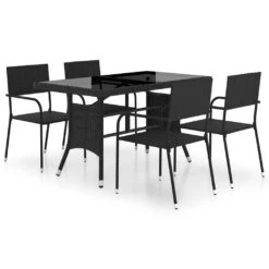 Juego De Comedor Para Jardín 5 Piezas Ratán Sintético Negro VidaXL 9 Juego De Comedor Para Jardín 5 Piezas Ratán Sintético Negro VidaXL -OUTSUNNY TIENDA 3353bfa6b40936f99a9d6c82eae80670867243aa 81b7cb4437ba46ee81f90231014014f3