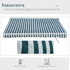 Outsunny Toldo Eléctrico Retráctil Con Función Manual Con Manivela Y Mando A Distancia 300x250 Cm Para Ventanas Puertas De Rayas Verde Y Blanco 14 Outsunny Toldo Eléctrico Retráctil Con Función Manual Con Manivela Y Mando A Distancia 300x250 Cm Para Ventanas Puertas De Rayas Verde Y Blanco -OUTSUNNY TIENDA 33ae32723a579a6bfe0be9eefd34807e3752527d 59750c726a4342548c8e7b0fdf509560