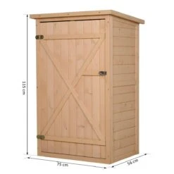 Outsunny Caseta De Jardín De Madera 75x56x115 Cm Armario Cobertizo De Exterior Para Herramientas Con 3 Estantes Interiores Puerta Con Pestillo Y Techo Asfáltico Natural 15 Outsunny Caseta De Jardín De Madera 75x56x115 Cm Armario Cobertizo De Exterior Para Herramientas Con 3 Estantes Interiores Puerta Con Pestillo Y Techo Asfáltico Natural -OUTSUNNY TIENDA 354b1e3b6437ec0e2d8f6443c5780653e783de51 10f741b2fcf7417f9a4cb8f3e1a2f11f