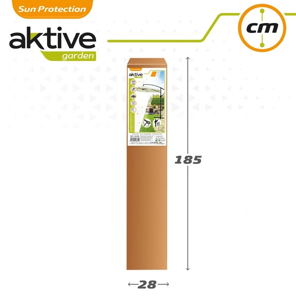 Parasol Excéntrico Banana 300 Cm Crema Mástil Aluminio Aktive Garden 9 Parasol Excéntrico Banana 300 Cm Crema Mástil Aluminio Aktive Garden - Imagen 7