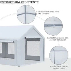 Outsunny Carpa Para Fiestas 6x3 M Pabellón De Jardín Con 2 Paredes Laterales Extraíbles 2 Puertas Y 6 Ventanas Con Cremalleras Protección UV Para Eventos Celebraciones Blanco -OUTSUNNY TIENDA 3665ea3cd7aed005066d4cc9f9117d45d228df88 bfbfb260492c494c82d198b94e8ae9fc