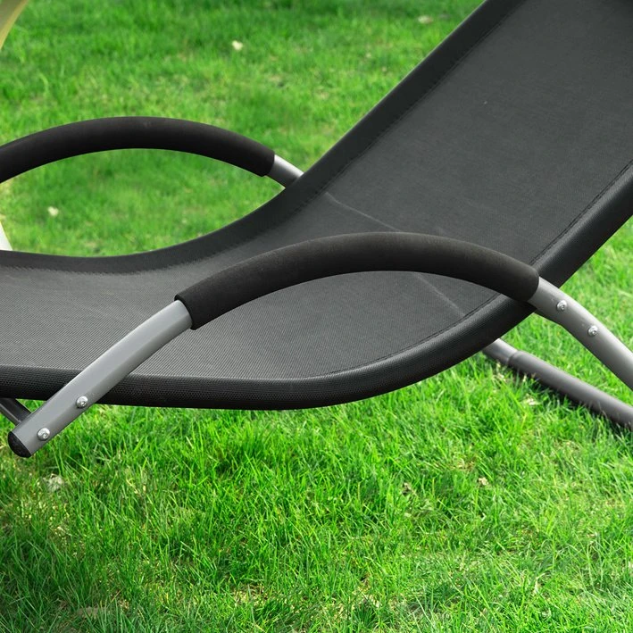 Tumbona De Jardín,Silla De Terraza, Estructura De Hierro, Malla Transpirable Teslin OGS38-SCH SoBuy 7 Tumbona De Jardín,Silla De Terraza, Estructura De Hierro, Malla Transpirable Teslin OGS38-SCH SoBuy - Imagen 5