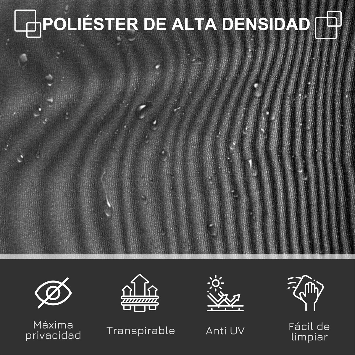 Outsunny Toldo Lateral Retráctil 300x160 Cm Pantalla Enrollable Mampara De Privacidad Y Protección Solar Para Jardín Balcón Terraza Gris 9 Outsunny Toldo Lateral Retráctil 300x160 Cm Pantalla Enrollable Mampara De Privacidad Y Protección Solar Para Jardín Balcón Terraza Gris - Imagen 7