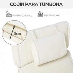 Outsunny Cojín Para Tumbona De Exterior 198x53x5 Cm Desenfundable Y Lavable Con Reposacabezas Extraíble Colchoneta Plegable De Algodón Para Silla Reclinable De Jardín Crema 15 Outsunny Cojín Para Tumbona De Exterior 198x53x5 Cm Desenfundable Y Lavable Con Reposacabezas Extraíble Colchoneta Plegable De Algodón Para Silla Reclinable De Jardín Crema -OUTSUNNY TIENDA 38bab77ed436ab8d37cfaa82d9965805890b13ba a15c72bdacd54765804392d26b94a048