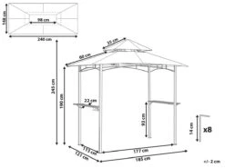Cenador De Metal Beige/negro 240 Cm NARO 15 Cenador De Metal Beige/negro 240 Cm NARO -OUTSUNNY TIENDA 39bf0783b08e24da8e5420350a078aa56bb6595f 36393a5dd8b440999910de704d5ab8a6