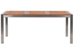 Mesa De Comedor De Metal/madera De Eucalipto Clara/plateado 180 X 90 Cm GROSSETO 13 Mesa De Comedor De Metal/madera De Eucalipto Clara/plateado 180 X 90 Cm GROSSETO -OUTSUNNY TIENDA 3bdaaa7c0b681627e304d90db943793e5485af2a 5e643f374f1a4533a20d18d287152a05