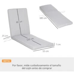 Outsunny Conjunto De 2 Cojines Para Tumbona De Exterior 183x55x7 Cm Desenfundables Lavables Y Acolchados Almohadillas De Algodón Para Sillas De Jardín Terraza Balcón Gris 11 Outsunny Conjunto De 2 Cojines Para Tumbona De Exterior 183x55x7 Cm Desenfundables Lavables Y Acolchados Almohadillas De Algodón Para Sillas De Jardín Terraza Balcón Gris -OUTSUNNY TIENDA 3c07b41e45ecb2e8da11e9668abd28e462c72bd5 1f1e21ffaaf747df84889ba0ca8804d8