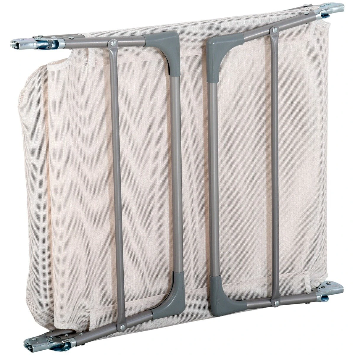 Outsunny Tumbona Plegable Y Reclinable De Jardín Con Reposacabezas Y Respaldo Ajustable En 5 Niveles Tela De Texteline Transpirable 182x56x24,5 Cm Crema 6 Outsunny Tumbona Plegable Y Reclinable De Jardín Con Reposacabezas Y Respaldo Ajustable En 5 Niveles Tela De Texteline Transpirable 182x56x24,5 Cm Crema - Imagen 4