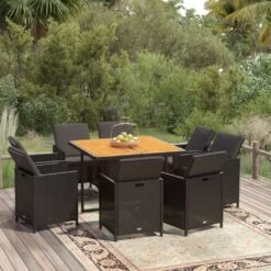 Juego Comedor Jardín 9 Pzas Con Cojines Ratán Sintético Negro VidaXL 10 Juego Comedor Jardín 9 Pzas Con Cojines Ratán Sintético Negro VidaXL -OUTSUNNY TIENDA 3d0c8e8ce87768b5692fe23175358ddbc85646ea d482c0a7064740e6a5c62232c1832dd5