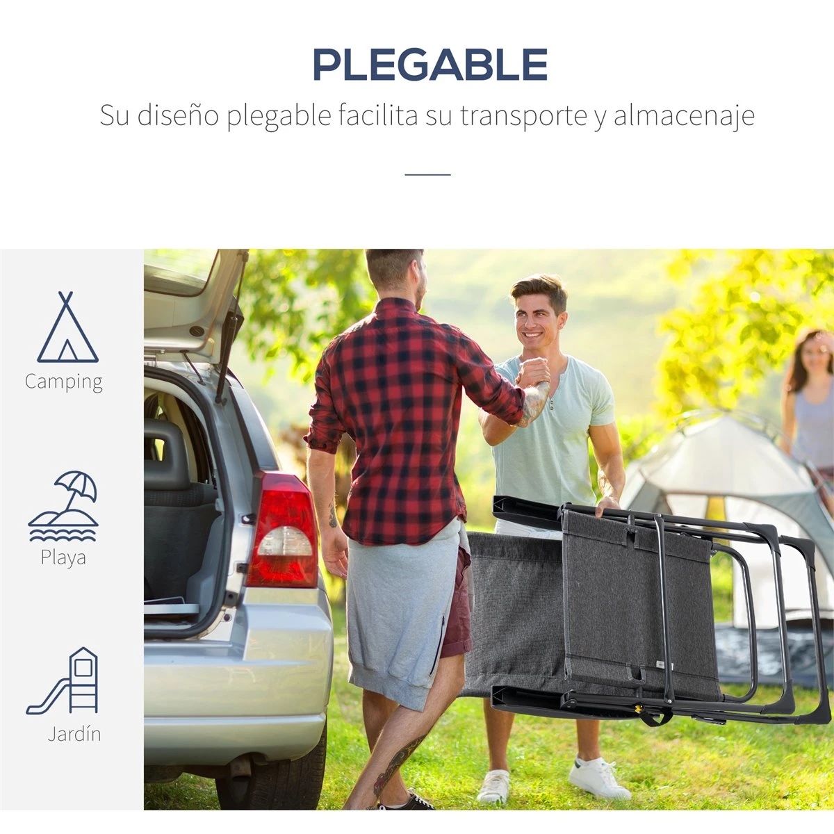 Outsunny Tumbona De Jardín Relinable Tumbona Plegable De Aluminio Con Respaldo Ajustable En 5 Posiciones Para Terraza Piscina Exterior Carga Máx. 150 Kg 69x140x107 Cm Gris 7 Outsunny Tumbona De Jardín Relinable Tumbona Plegable De Aluminio Con Respaldo Ajustable En 5 Posiciones Para Terraza Piscina Exterior Carga Máx. 150 Kg 69x140x107 Cm Gris - Imagen 5