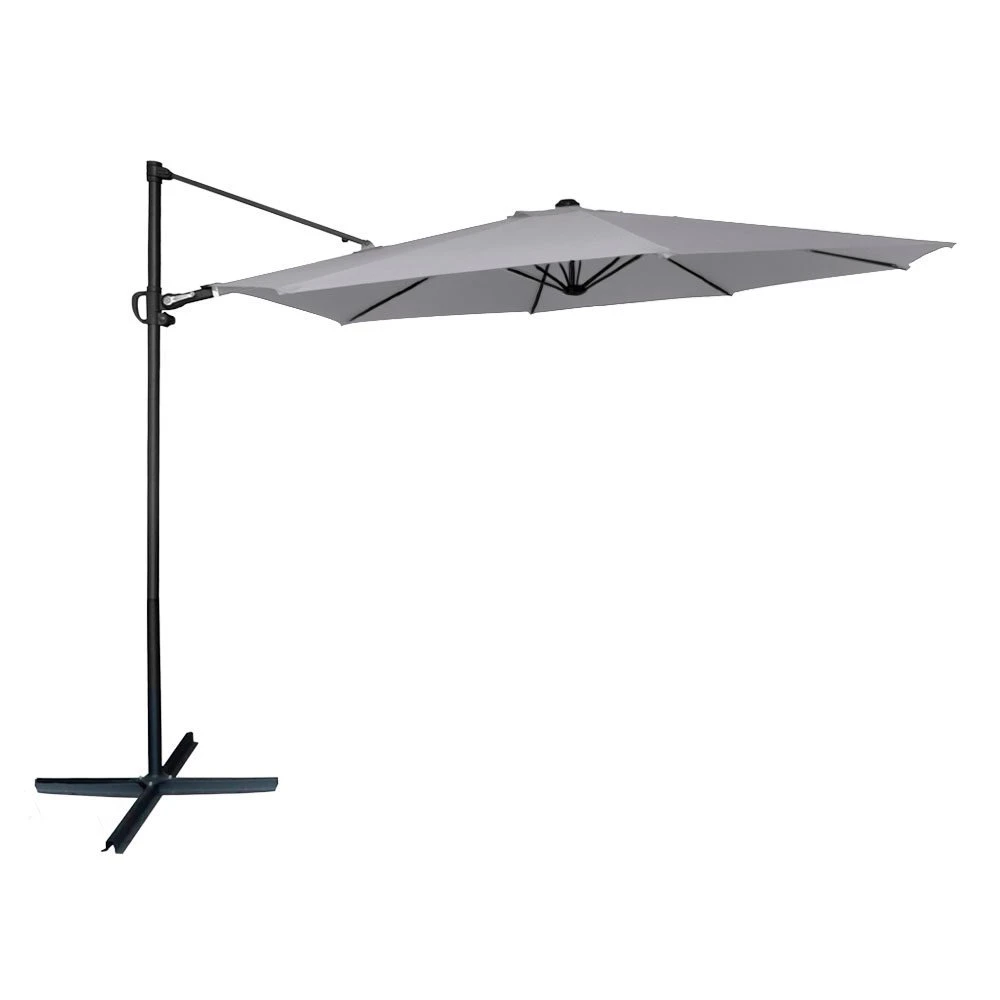 Parasol Excéntrico Ø300 Cm Mástil Aluminio Color Gris Aktive Garden 3 Parasol Excéntrico Ø300 Cm Mástil Aluminio Color Gris Aktive Garden