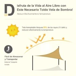 Outsunny Toldo Vela Color Arena Sombrilla Parasol Triangulo Tela De Poliéster Jardin Playa Camping Sombra (varios Colores Y Medidas), Medida 3x3x3 Metros, Color Arena 12 Outsunny Toldo Vela Color Arena Sombrilla Parasol Triangulo Tela De Poliéster Jardin Playa Camping Sombra (varios Colores Y Medidas), Medida 3x3x3 Metros, Color Arena -OUTSUNNY TIENDA 3d400d48df91657330c38fe9b6cb0b11b9a04a6f ba0f0378d193415a97d52254ce64cec1