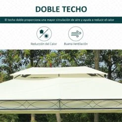 Outsunny Cenador De Jardín 4x3m Pabellón Con Techo Doble Transpirable Y 4 Cortinas Laterales Extraíbles Carpa De Acero Para Fiestas Bodas Eventos Al Aire Libre Crema 14 Outsunny Cenador De Jardín 4x3m Pabellón Con Techo Doble Transpirable Y 4 Cortinas Laterales Extraíbles Carpa De Acero Para Fiestas Bodas Eventos Al Aire Libre Crema -OUTSUNNY TIENDA 3eac0791f885f2c3d3265432268eb05ad53fbc46 0da6d571764540a0a423ba14de33ff87