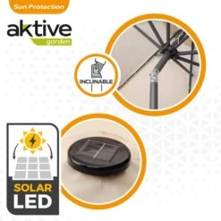 Sombrilla Para Jardín Octogonal 32 Luces LED Inclinable Aktive 13 Sombrilla Para Jardín Octogonal 32 Luces LED Inclinable Aktive -OUTSUNNY TIENDA 3ee15655f33aa478e1e16e88dd98230dd991259b 9142f8abddd64c63b32d21c2b04d440c