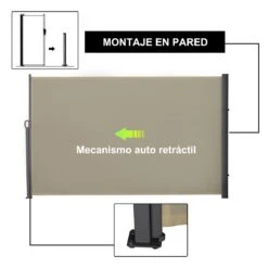 Outsunny Toldo Lateral Retráctil 300x180 Cm Pantalla Enrollable Mampara De Privacidad Y Protección Solar Para Balcón Terraza Color Crema 15 Outsunny Toldo Lateral Retráctil 300x180 Cm Pantalla Enrollable Mampara De Privacidad Y Protección Solar Para Balcón Terraza Color Crema -OUTSUNNY TIENDA 3f839525aa0830a8b00ee68050c9afdb7370afc9 ce4bb936873e48268c9f2bae1767add5