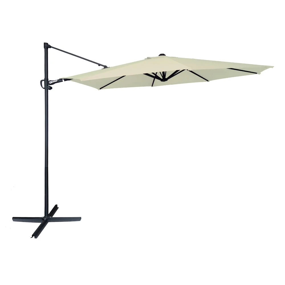 Parasol Excéntrico Roma Aktive Garden Ø300 Cm Crema Mástil Aluminio 3 Parasol Excéntrico Roma Aktive Garden Ø300 Cm Crema Mástil Aluminio
