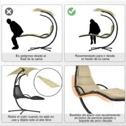 Outsunny Tumbona Colgante Con Sombrilla Protección UV Hamaca Sillón Con Toldo Estructura Estable Cuerda Antivuelco Y Forma Ergonómico Para Jardín Patio Terraza Metal 190x110x190 Cm Beige 17 Outsunny Tumbona Colgante Con Sombrilla Protección UV Hamaca Sillón Con Toldo Estructura Estable Cuerda Antivuelco Y Forma Ergonómico Para Jardín Patio Terraza Metal 190x110x190 Cm Beige -OUTSUNNY TIENDA 4122c27166b5ef7b7b0df58900e0fd98e5a4d742 d8ae326d8c1447cb820b00f506519445