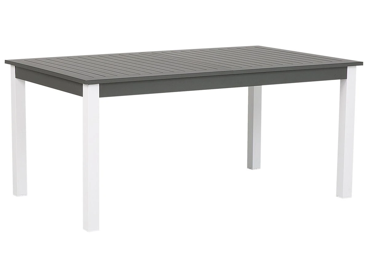 Mesa De Jardín Extensible De Metal Gris Oscuro/blanco 168/248 X 100 Cm PANCOLE 7 Mesa De Jardín Extensible De Metal Gris Oscuro/blanco 168/248 X 100 Cm PANCOLE - Imagen 5