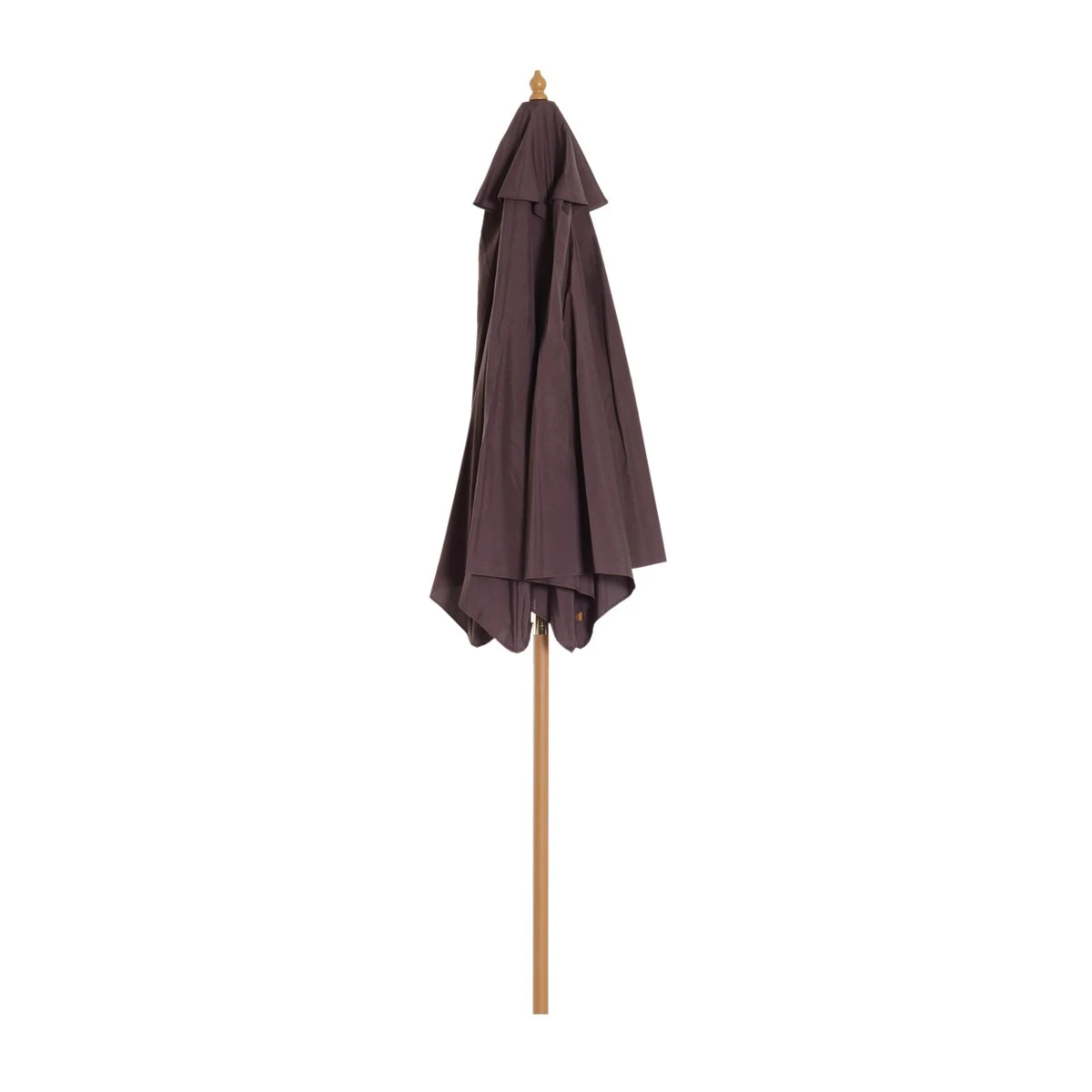 Outsunny Sombrilla Parasol De Madera Ø250x230cm Para Exterior Con 6 Varillas Sistema De Cuerda Con Fijación Desmontable Portátil Fácil De Guardar Y Transportar Café 10 Outsunny Sombrilla Parasol De Madera Ø250x230cm Para Exterior Con 6 Varillas Sistema De Cuerda Con Fijación Desmontable Portátil Fácil De Guardar Y Transportar Café - Imagen 8
