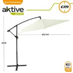 Parasol Excéntrico Banana 270 Cm Crema Mástil Aluminio Aktive Garden 14 Parasol Excéntrico Banana 270 Cm Crema Mástil Aluminio Aktive Garden -OUTSUNNY TIENDA 42e06422f0f04c7c86c2bb4b4d6a20795fabfc0b 0f36f5fa230941ca9c875b5bef671583