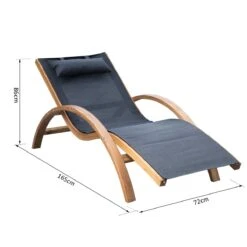 Outsunny Tumbona Hamaca 161x72x68cm Jardin Terraza Playa Piscina Patio Hotel Madera Negro -OUTSUNNY TIENDA 436da72d5fb03e12b2c93e0357ab307bd55a2e18 260c3ff54e74489db6e2f7dd0e14ba29