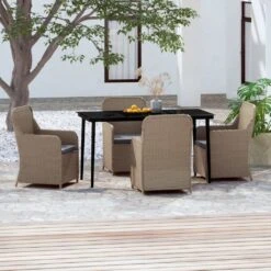 Juego De Comedor De Jardín 5 Piezas Con Cojines Marrón VidaXL 10 Juego De Comedor De Jardín 5 Piezas Con Cojines Marrón VidaXL -OUTSUNNY TIENDA 4456dd2d4596a5827f899539ab80ea8dbdb06ef3 7bf5adb5302c4d969b41dc155de07377