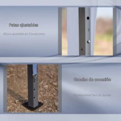 Outsunny Cenador Plegable 6x3 M Carpa De Jardín Portátil Con Bolsa De Transporte Tela Oxford Marco De Acero Para Exterior Fiestas Camping Azul -OUTSUNNY TIENDA 4472c922992ad919c3424024c2ad0b7b40d973cc 1234f8e24166470bbd8992c3d35bd0a8