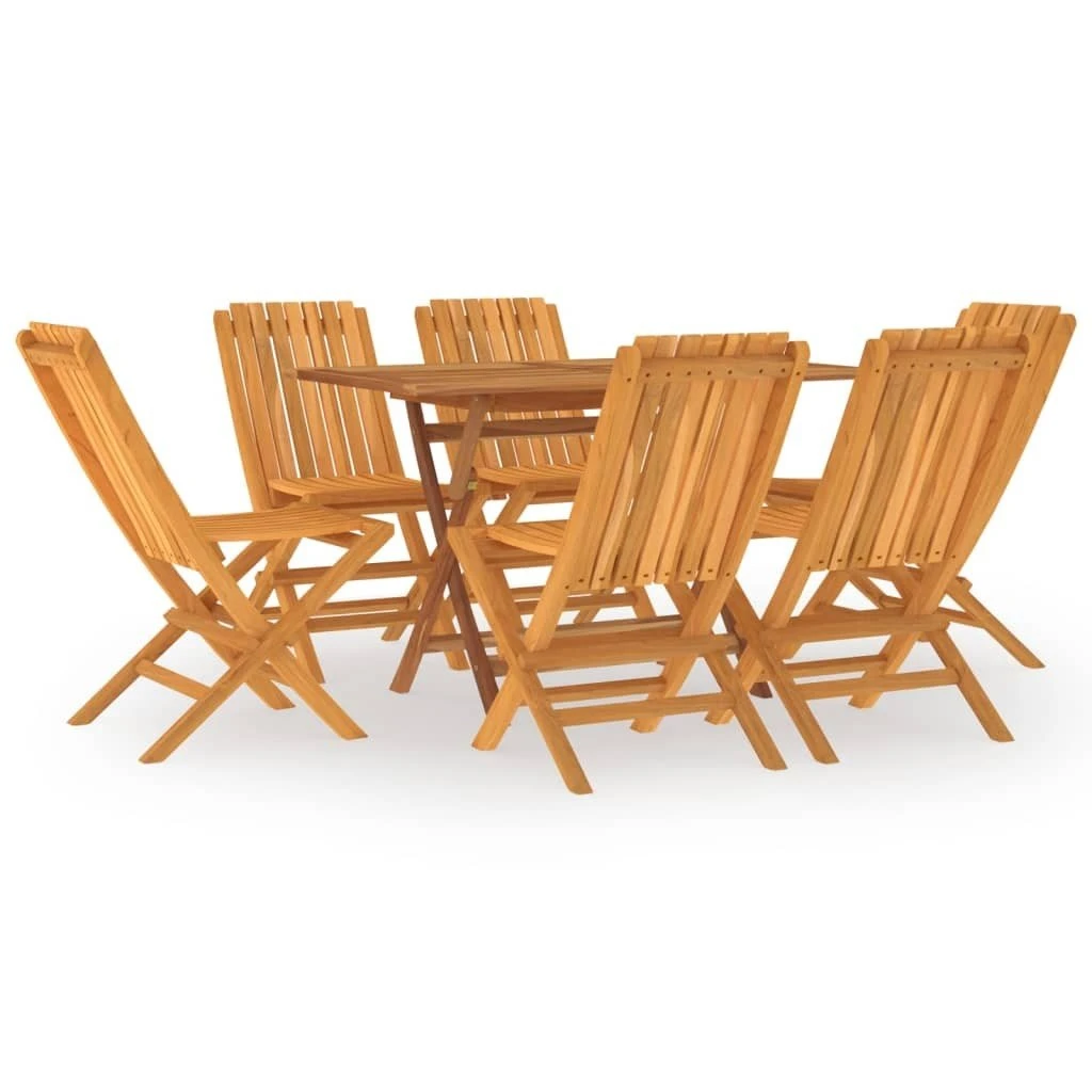 Juego De Comedor De Jardín 7 Piezas Madera Maciza De Teca VidaXL 4 Juego De Comedor De Jardín 7 Piezas Madera Maciza De Teca VidaXL - Imagen 2