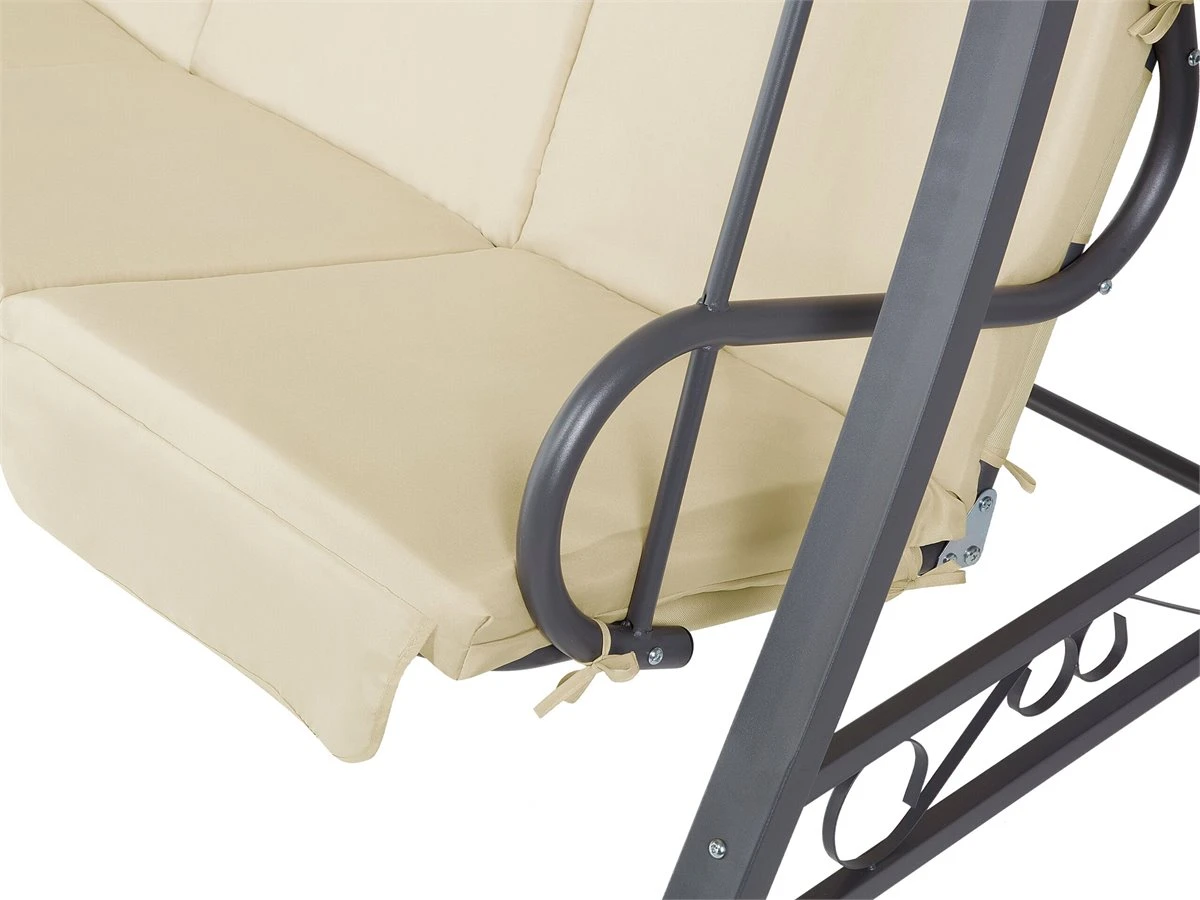 Columpio De Jardín De 3 Plazas En Beige GARBO 12 Columpio De Jardín De 3 Plazas En Beige GARBO - Imagen 10
