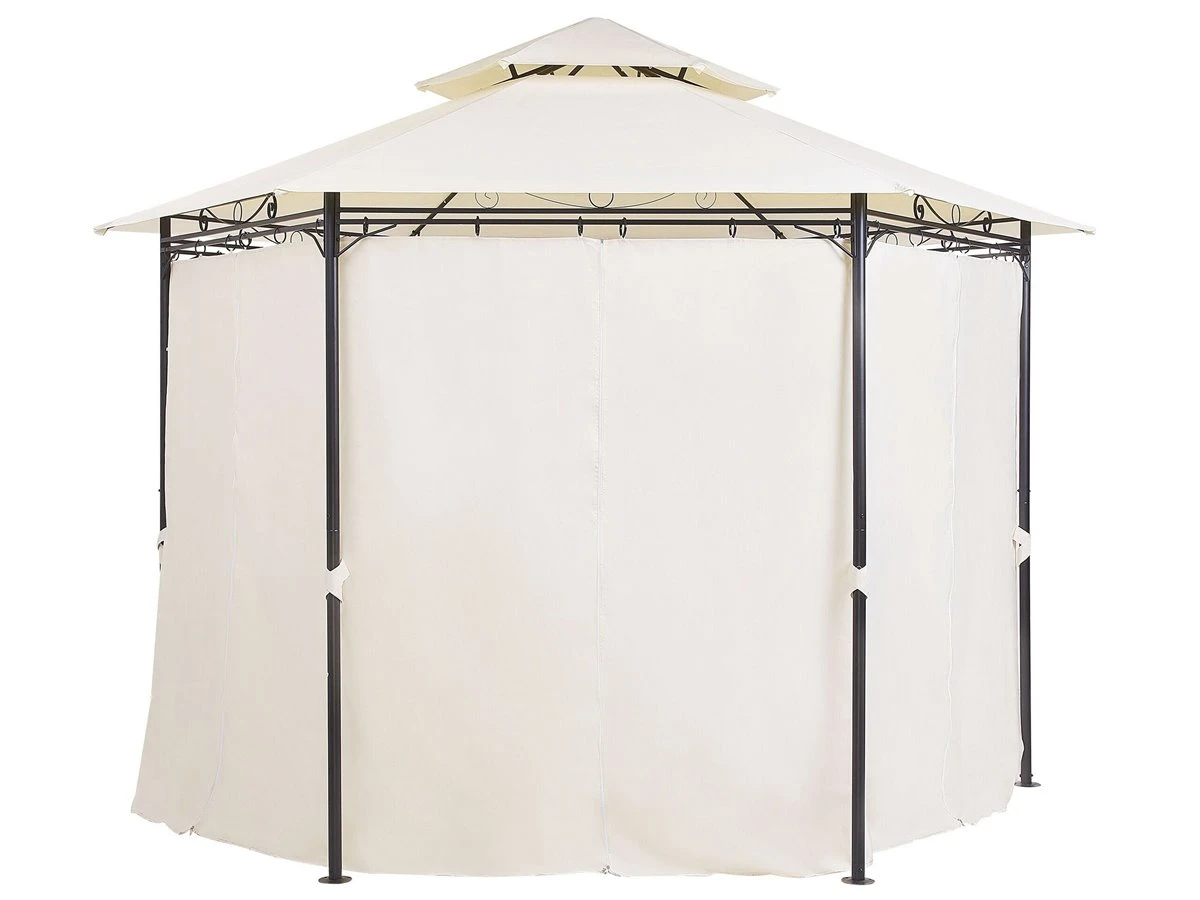 Cenador De Metal Beige/negro 350 Cm PORTEL 6 Cenador De Metal Beige/negro 350 Cm PORTEL - Imagen 4