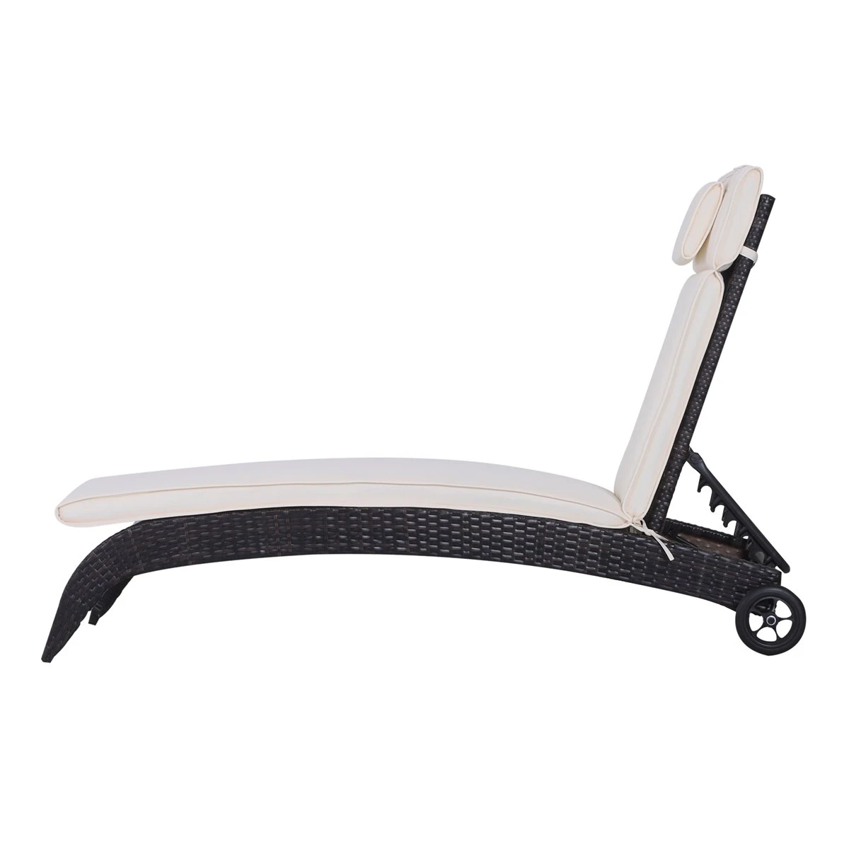 Outsunny Cojín Para Tumbona De Exterior 198x53x5 Cm Desenfundable Y Lavable Con Reposacabezas Extraíble Colchoneta Plegable De Algodón Para Silla Reclinable De Jardín Crema 12 Outsunny Cojín Para Tumbona De Exterior 198x53x5 Cm Desenfundable Y Lavable Con Reposacabezas Extraíble Colchoneta Plegable De Algodón Para Silla Reclinable De Jardín Crema - Imagen 10