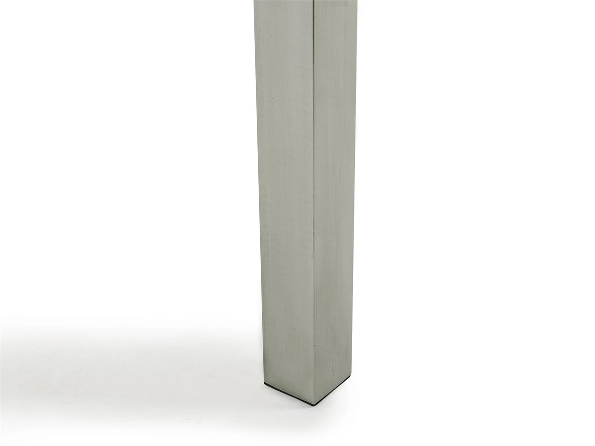 Mesa De Comedor De Metal/vidrio Templado Transparente/plateado 220 X 100 Cm GROSSETO 12 Mesa De Comedor De Metal/vidrio Templado Transparente/plateado 220 X 100 Cm GROSSETO - Imagen 10