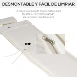 Outsunny Cojín Para Tumbona De Exterior 198x53x5 Cm Desenfundable Y Lavable Con Reposacabezas Extraíble Colchoneta Plegable De Algodón Para Silla Reclinable De Jardín Crema 17 Outsunny Cojín Para Tumbona De Exterior 198x53x5 Cm Desenfundable Y Lavable Con Reposacabezas Extraíble Colchoneta Plegable De Algodón Para Silla Reclinable De Jardín Crema -OUTSUNNY TIENDA 45c993798f19970b036a7858a24d4ea073ac4667 1bb45e507e1f476eb6494d2750c606d1
