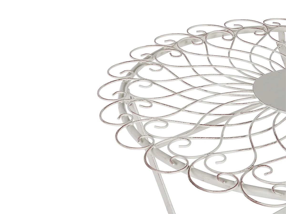 Mesa De Balcón De Metal Blanco Crema ø 70 Cm STIFFE 7 Mesa De Balcón De Metal Blanco Crema ø 70 Cm STIFFE - Imagen 5