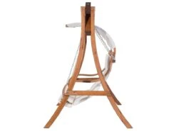 Columpio De Madera De Alerce Oscura/beige Crema APRILIA -OUTSUNNY TIENDA 47573f7bdd2a9e10e42d5dc02f1a99b4dc8d0286 e306ba566df94391a05c5f1ad9de005b